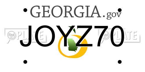 JOYZ70 Georgia License Plate