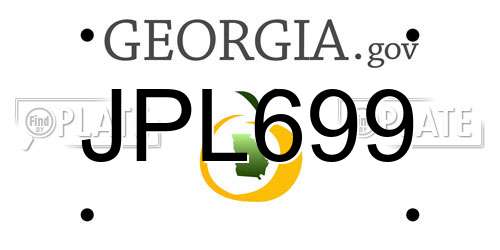JPL699 Georgia License Plate