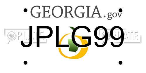 JPLG99 Georgia License Plate