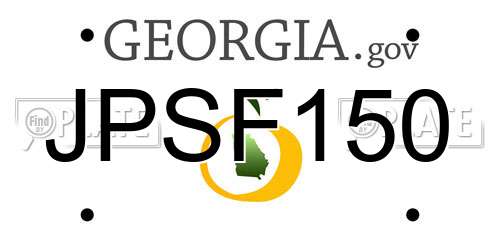 JPSF150 Georgia License Plate