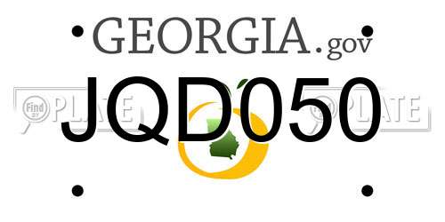 JQD050 Georgia License Plate