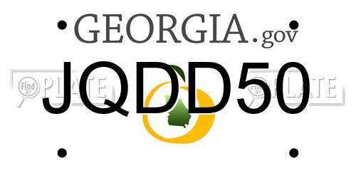 JQDD50 Georgia License Plate