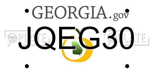 JQEG30 Georgia License Plate