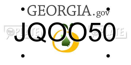 JQOO50 Georgia License Plate