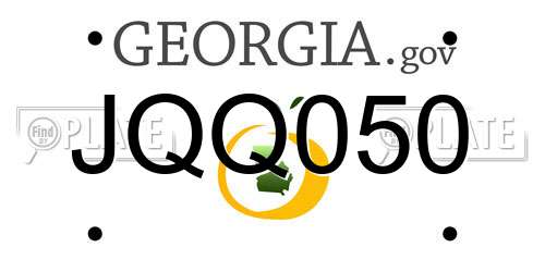 JQQ050 Georgia License Plate
