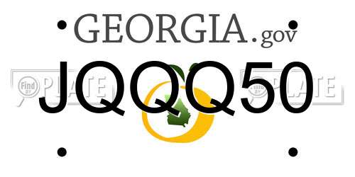 JQQQ50 Georgia License Plate