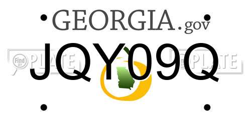 JQY09Q Georgia License Plate