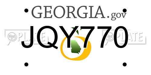 JQY770 Georgia License Plate