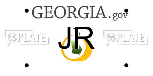 JR Georgia License Plate