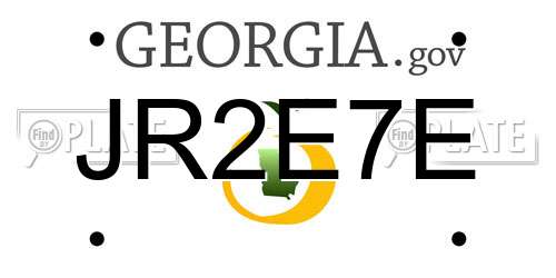 JR2E7E Georgia License Plate
