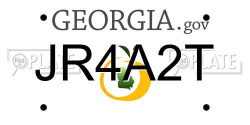 JR4A2T Georgia License Plate