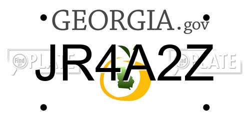 JR4A2Z Georgia License Plate