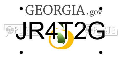 JR4T2G Georgia License Plate