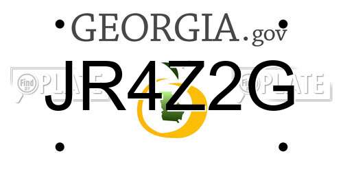 JR4Z2G Georgia License Plate