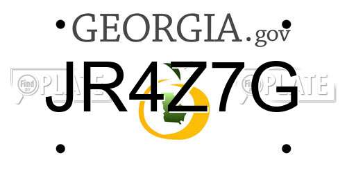 JR4Z7G Georgia License Plate
