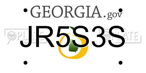 JR5S3S Georgia License Plate