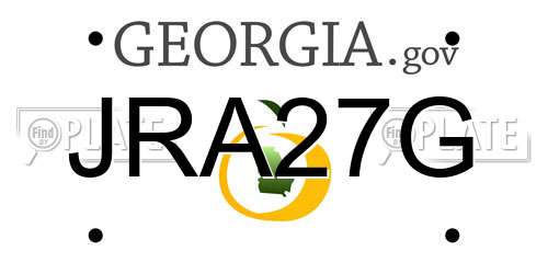 JRA27G Georgia License Plate