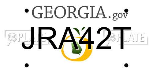 JRA42T Georgia License Plate