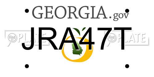 JRA47T Georgia License Plate