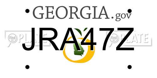 JRA47Z Georgia License Plate