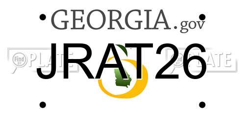 JRAT26 Georgia License Plate