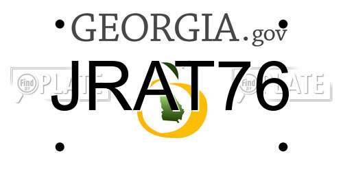 JRAT76 Georgia License Plate