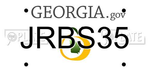 JRBS35 Georgia License Plate