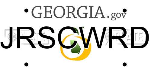 JRSCWRD Georgia License Plate