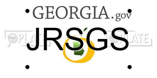 JRSGS Georgia License Plate