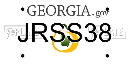 JRSS38 Georgia License Plate