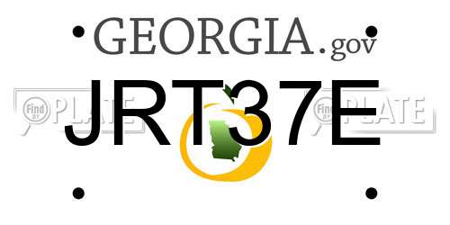 JRT37E Georgia License Plate