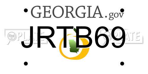 JRTB69 Georgia License Plate