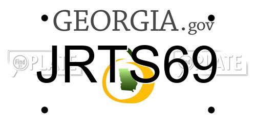 JRTS69 Georgia License Plate