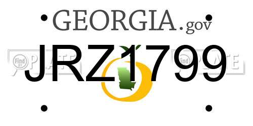 JRZ1799 Georgia License Plate