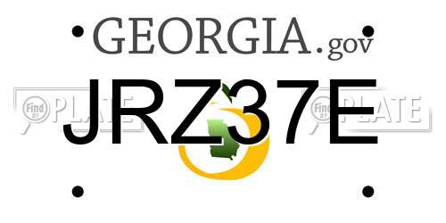 JRZ37E Georgia License Plate