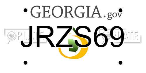 JRZS69 Georgia License Plate