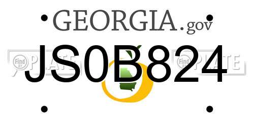 JS0B824 Georgia License Plate