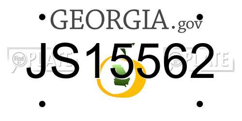 JS15562 Georgia License Plate