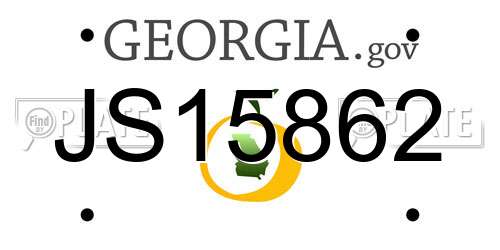 JS15862 Georgia License Plate