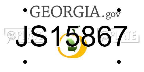 JS15867 Georgia License Plate