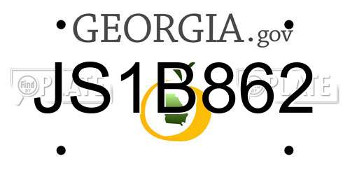 JS1B862 Georgia License Plate
