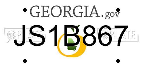 JS1B867 Georgia License Plate