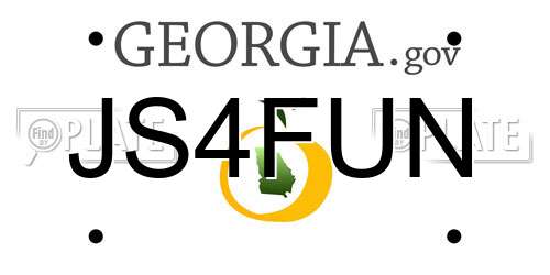 JS4FUN Georgia License Plate
