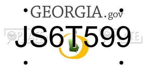 JS6T599 Georgia License Plate