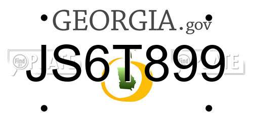 JS6T899 Georgia License Plate