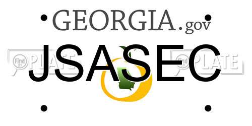 JSASEC Georgia License Plate