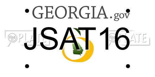JSAT16 Georgia License Plate
