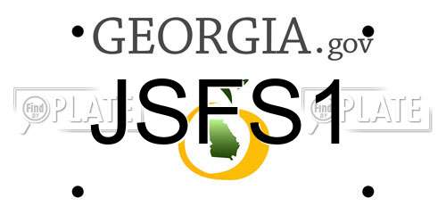 JSFS1 Georgia License Plate