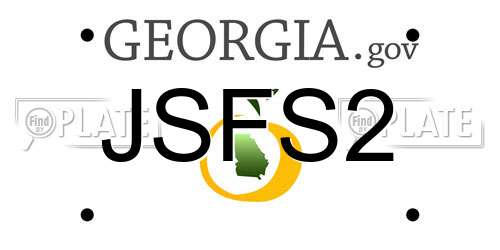 JSFS2 Georgia License Plate