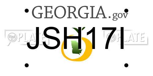 JSH17I Georgia License Plate